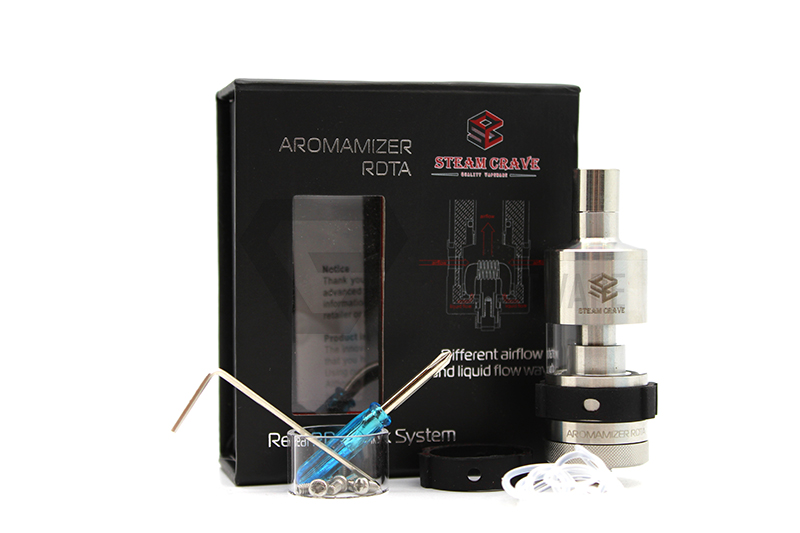 Aromamizer RDTA by Steam Crave (Velocity-Style) [Stainless & Black]