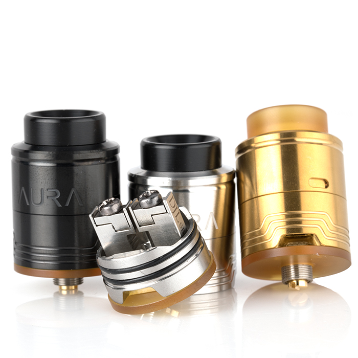 AURA RDA by Digiflavor & DJLsb Vapes | 24mm Stepped Clamp Two-Post AURA RDA by Digiflavor & DJLsb Vapes | 24mm Stepped Clamp Two-Post