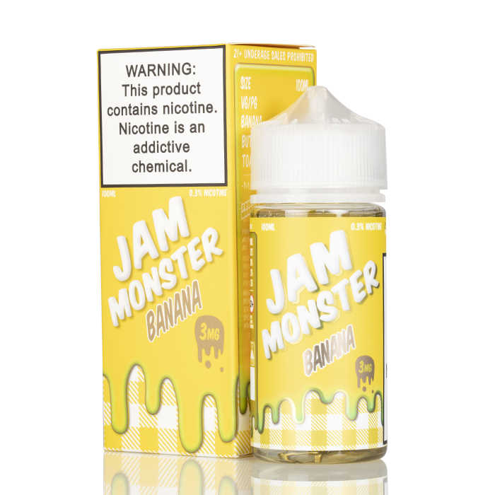 banana flavored vape juice - Jam Monster - 100mL Flavour:Tropics Shake voldisc_hoot carts Pod Juice Salt PJ5000