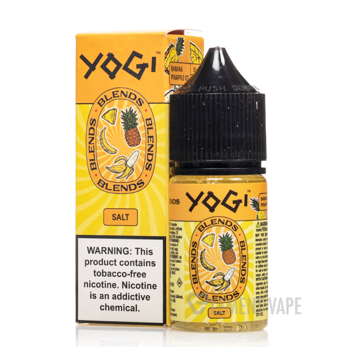 Banana Pineapple Ice - Yogi Blends Salts - 30mL - $9.99 Banana Pineapple Ice - Yogi Blends Salts - 30mL - $9.99