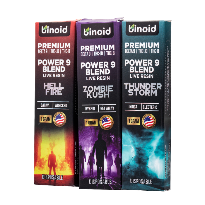 Binoid Power 9 Blend Live Resin Disposables 3G - $32.99 Binoid Power 9 Blend Live Resin Disposables 3G - $32.99