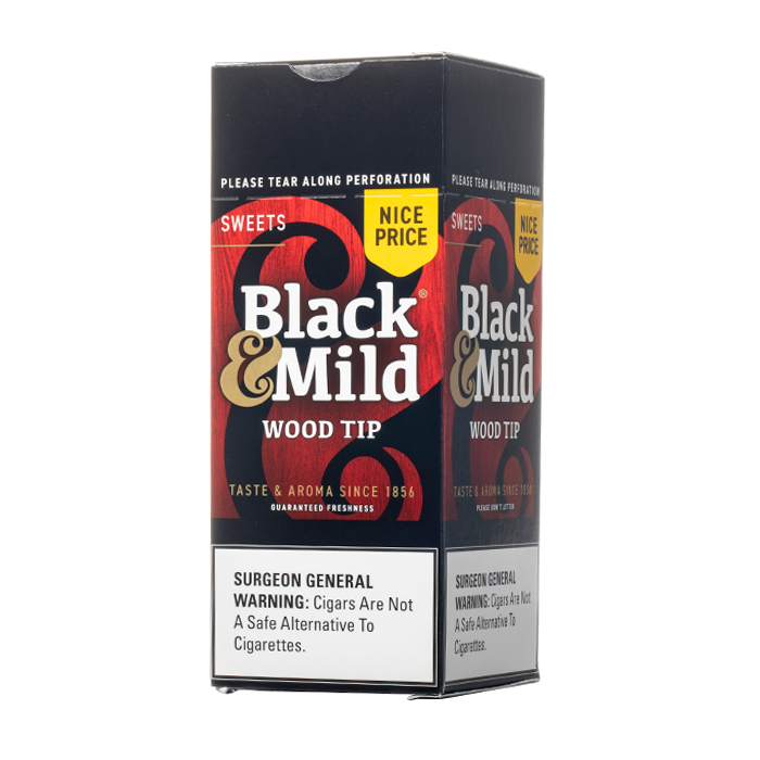 Black & Mild Cigarillos - Sweets (Wood Tip) - $29.99 Black & Mild Cigarillos - Sweets (Wood Tip) - $29.99