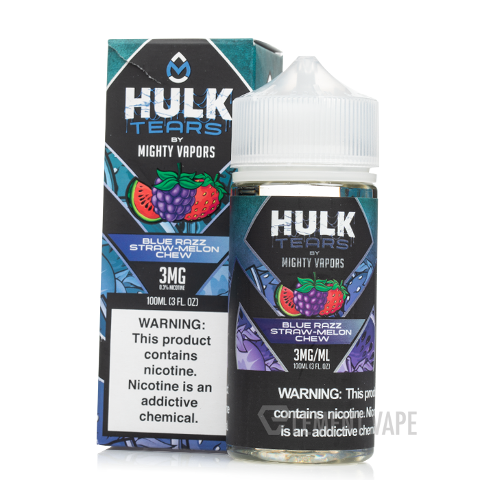Blue Razz Straw Melon Chew - Hulk Tears - 100mL