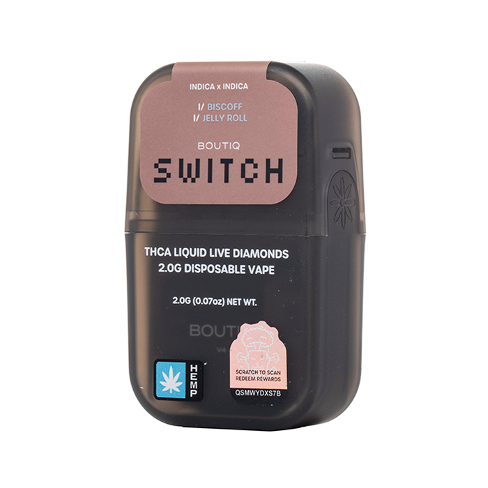 boutiq disposable vape review Switch V4 THCA 2G - GLOW Edition Color:Blueberry Cotton Candy Metal Ripe Vapes Disposables Review: