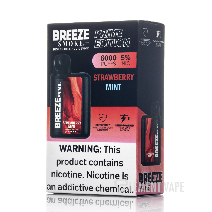breeze vape battery Prime 6000 Disposable FLAVORS:DOUBLE APPLE vac_full_coverage Blueberry HQD Cuvie box