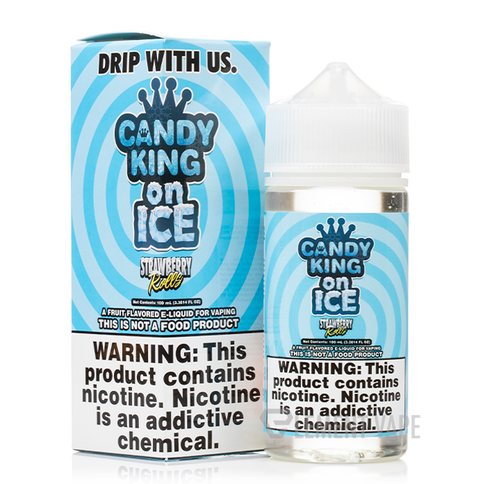 ICE Strawberry Rolls - Candy King On Ice - 100mL $9.99