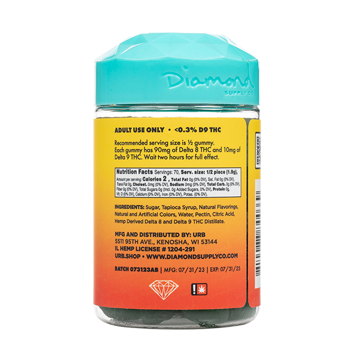 Diamond Cannabis Co D8/D9 THC Gummies 3500mg $19.99