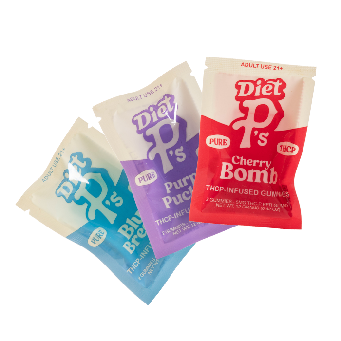 Diet P Disposable Vape Diet Smoke Blue Raspberry 10MG DELTA-8 THC Gummies  Diet P Thcp Trong