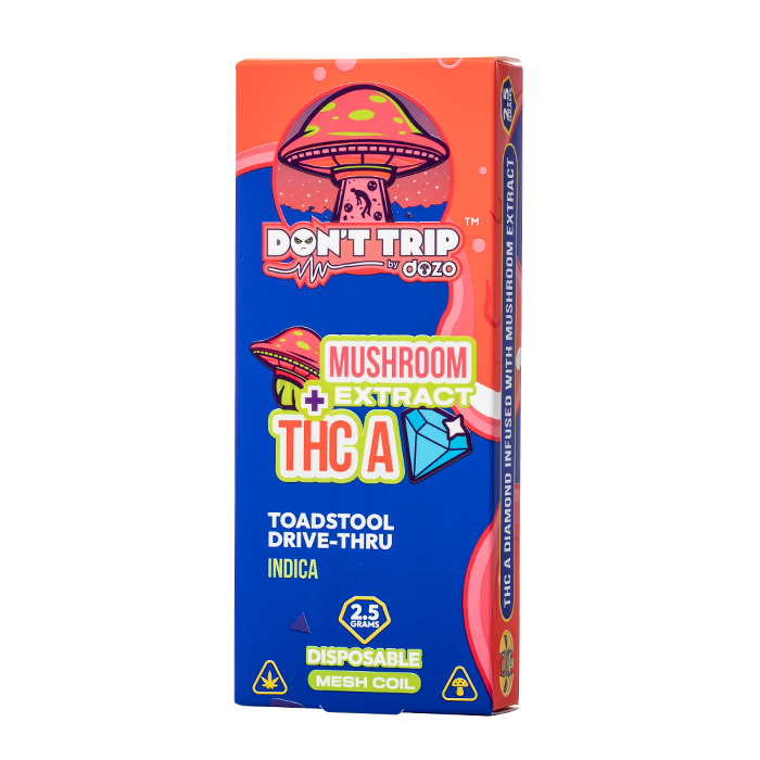 don extracts vape pen DOZO DON'T TRIP Mushroom Extract + THC-A Diamonds Disposable 3.5G
