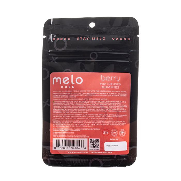 408 meloloさん専用 Eighty Six Delta 9 Melo Dose Gummies 50mg $8.99