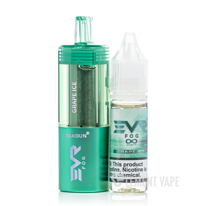 vape pen refill liquid Refill with e-juice or liquid with salt nicotine of replacement cartridge  for vape pod or new vape pen device — Stock Photo © DedMityay #310543260