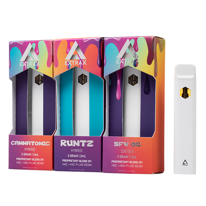 hhx vape Delta Extrax HXC + HXC-P Live Resin Disposable 2G