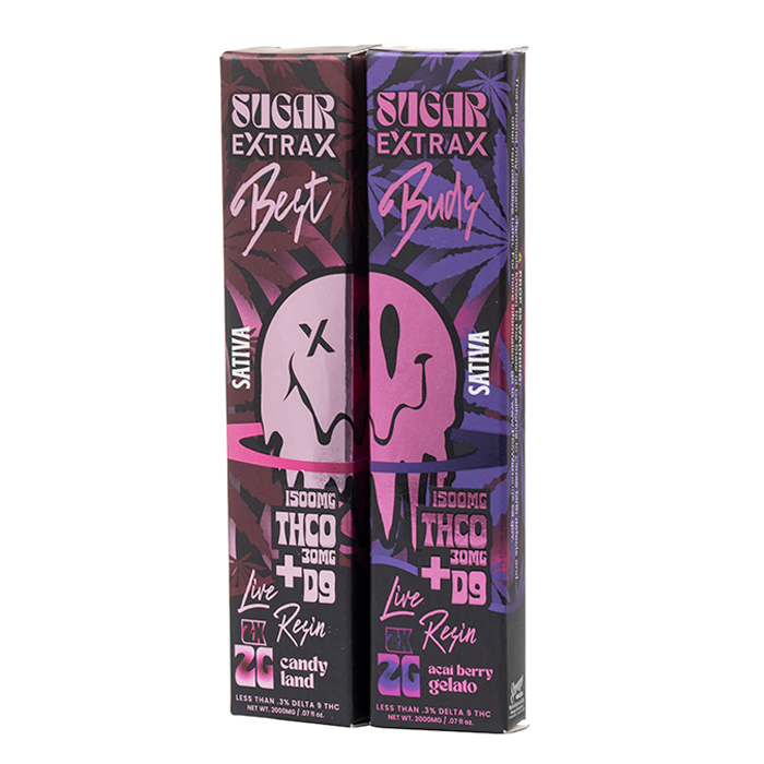 Sugar Extrax Best Buds THC-O + Delta-9 Live Resin Disposables 4G - $49.90