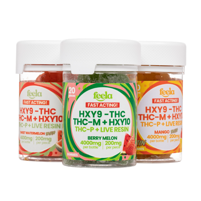 Feela HXY9 + THC-M + HXY10 + THC-P Live Resin Gummies 4000mg $49.9