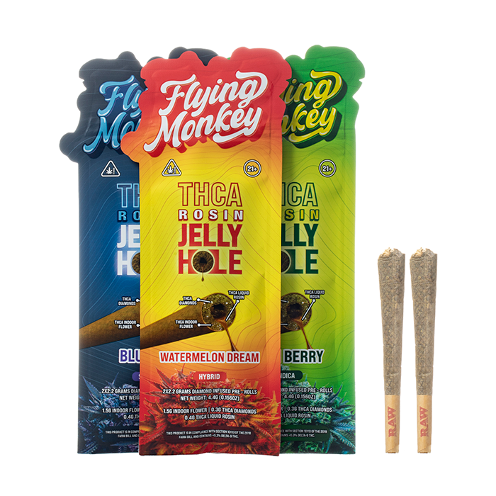 Flying Monkey THCA Rosin Jelly Hole Prerolls 4.4G $9.99