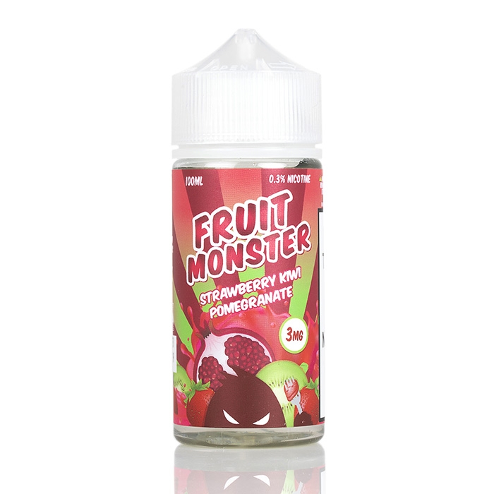 Vape Juice 24 Mg Fruit Monster - Strawberry Kiwi Pomegranate 100ml  Vape  City USA Vape Labs - Uk