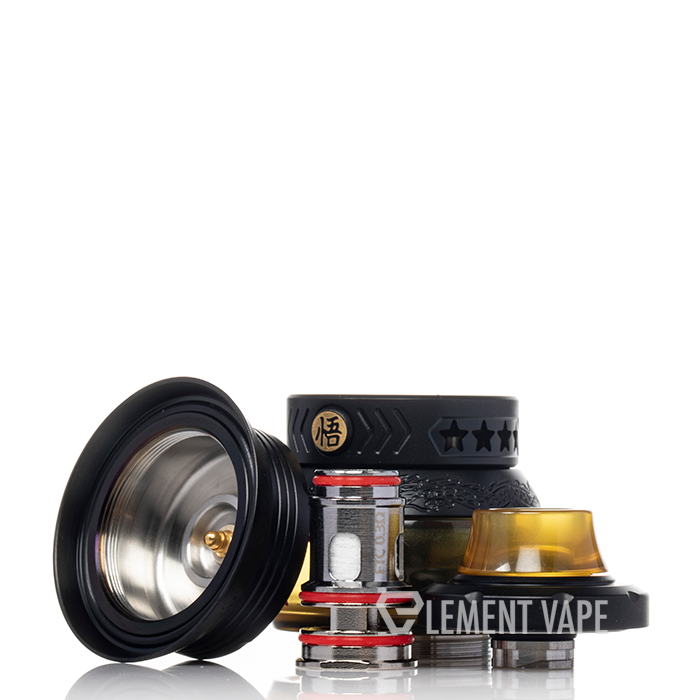 vape dragon ball FUMYTECH Dragon Ball Vape Tank [Black] - COMPATIBLE COILS: FTC Mesh Coils -  DTL and RDTL Vaping, Top Fill, 510 Threaded Connection, Adjustable Airflow main image 1