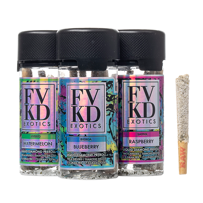 FVKD Exotics Liquid Diamond Pre Rolls 7.5G