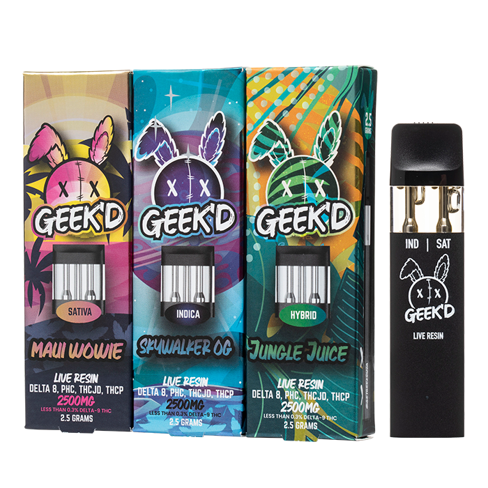 elfbar elfa kaufen Geek'd Extracts Delta-8 + PHC + THC-JD + THC-P Live Resin Disposable 2.5G  $29.99