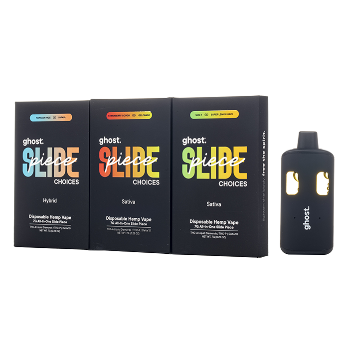ghost disposable vapes Slide Piece Choices THCA 7G 2008 Flavour:Strawberry Raspberry Cherry / Peach Berry Bucked Up Blood Raz