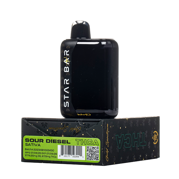 star bar vapes Gold Spectrum Star Bar THCA Disposable 5G