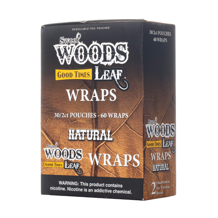 tobacco leaf wrap Good Times Sweet Woods Leaf Wrap - Natural [FULL BOX]