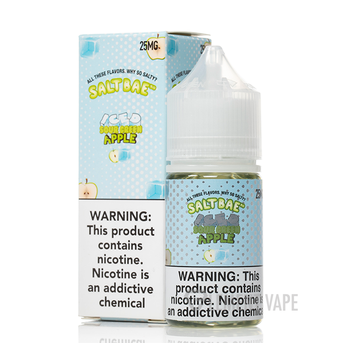 ICED Sour Green Apple - Salt Bae 50 - 30mL - $9.99