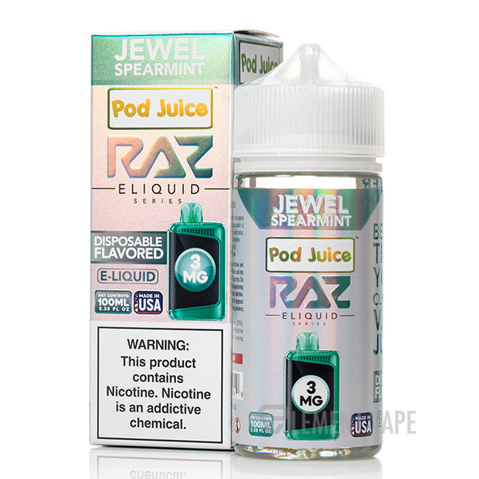 Jewel Spearmint Pod Juice & RAZ Salt Nic E-Juice 30ml