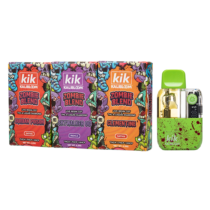 disposable vape shipping to new york Kalibloom Zombie Blend Live Resin Disposable 4.20G