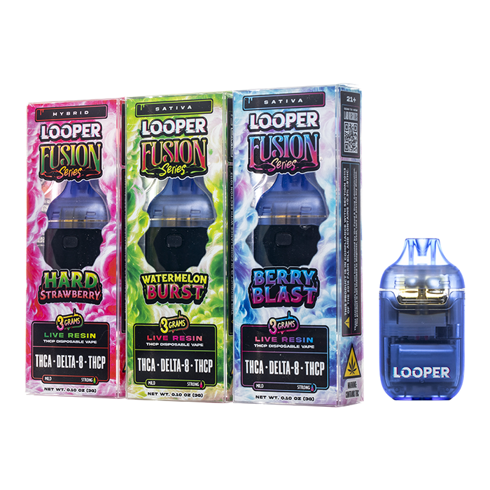 looper vape juice Fusion Live Resin Disposable 3G Size:Blueberry Melo Sweetened 5 Best Vape Flavors