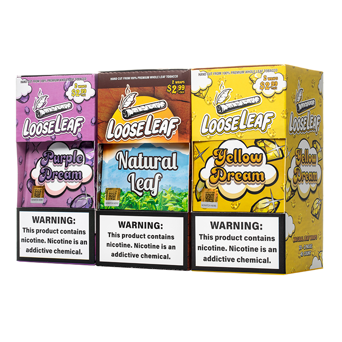is loose leaf tobacco Looseleaf Wraps 40ct