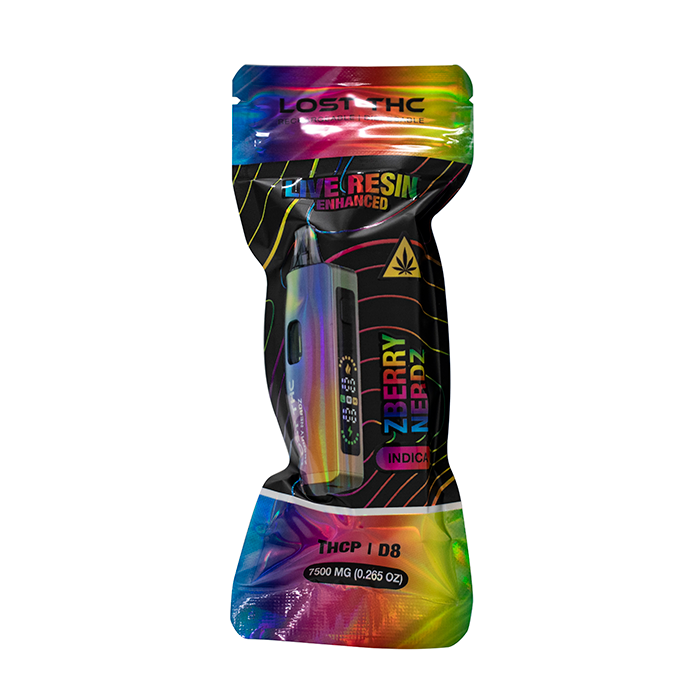 Lost THC Live Resin Enhanced Rainbow THCP Disposable 7.5G - $24.99 Lost THC Live Resin Enhanced Rainbow THCP Disposable 7.5G - $24.99
