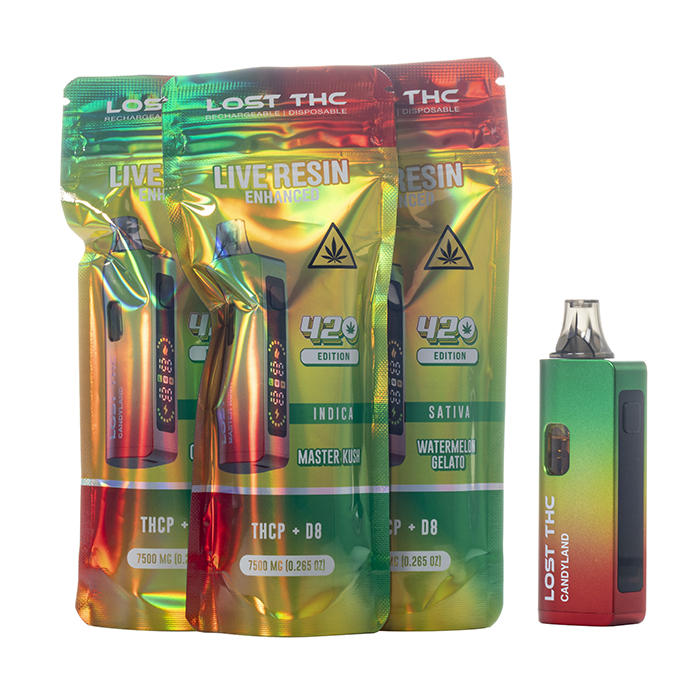Lost THC Live Resin Enhanced Rainbow THCP Disposable 7.5G