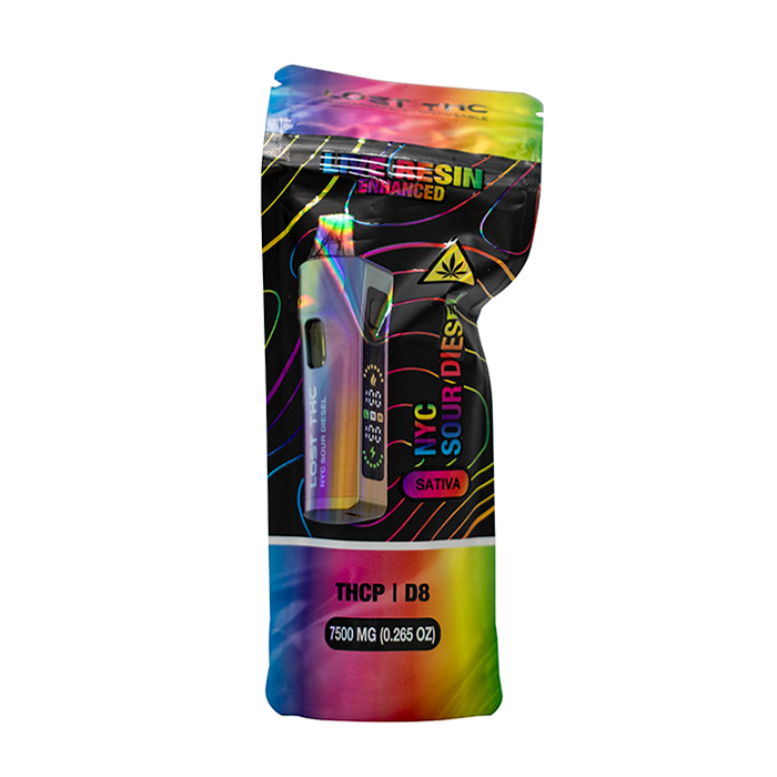 Lost THC Live Resin Enhanced Rainbow THCP Disposable 7.5G - $24.99 Lost THC Live Resin Enhanced Rainbow THCP Disposable 7.5G - $24.99