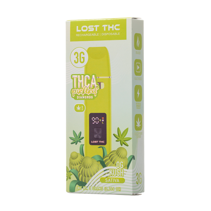 Lost THC THCA Melted Diamonds Disposable 3G $17.99
