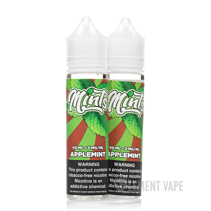 mint and fruit vape juice Applemint - Mints Co - 120mL Brand:Mister E-Liquid Color:Light Pink Triple Berry Punch RAZ