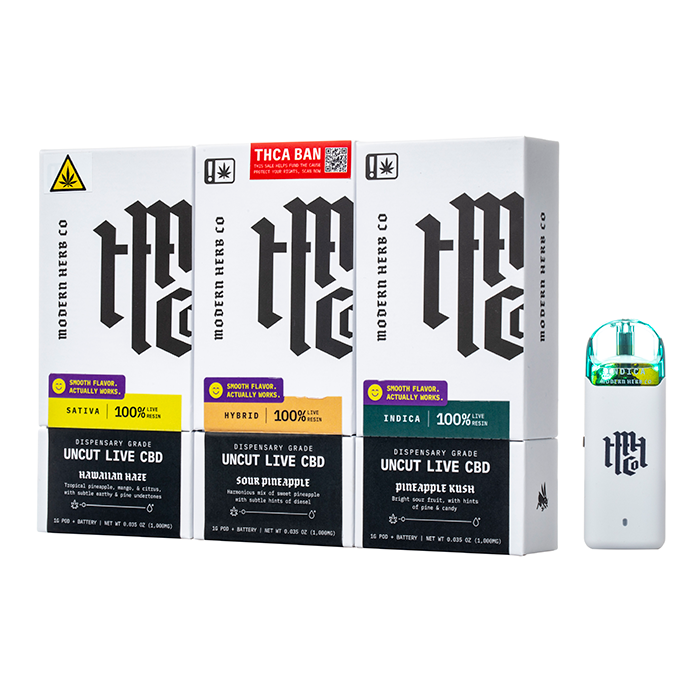 Modern Herb Co. UNCUT Live CBD Disposable Pod Kit 1G $29.99