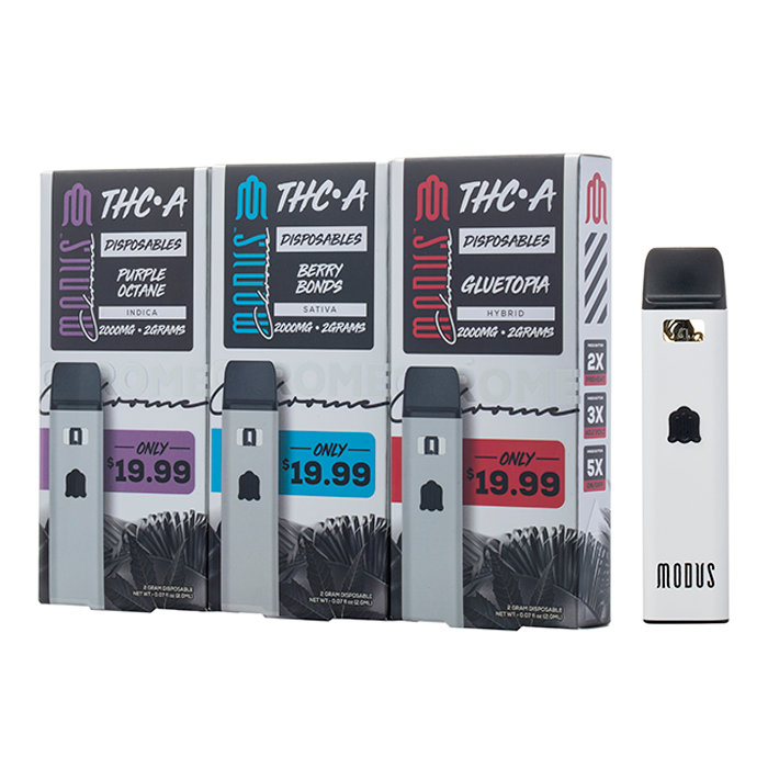 chrome bar vape Modus Chrome THCA Disposable 2G $15.99
