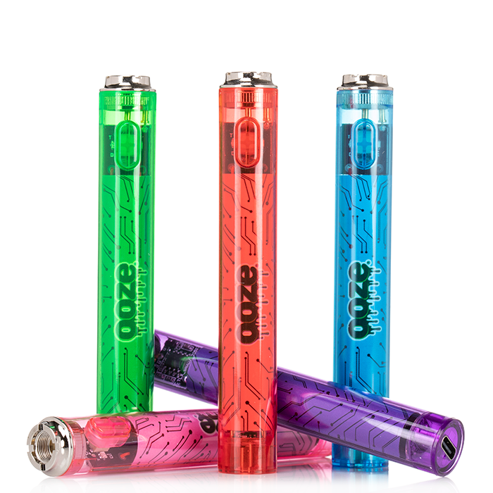 the clear vape pen battery Ooze Slim 400mAh CLEAR 510 Vape Battery