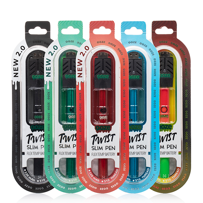 ooze vape pens Ooze Slim Twist Vape Pen Battery 2.0 (Blue) – SnowTree