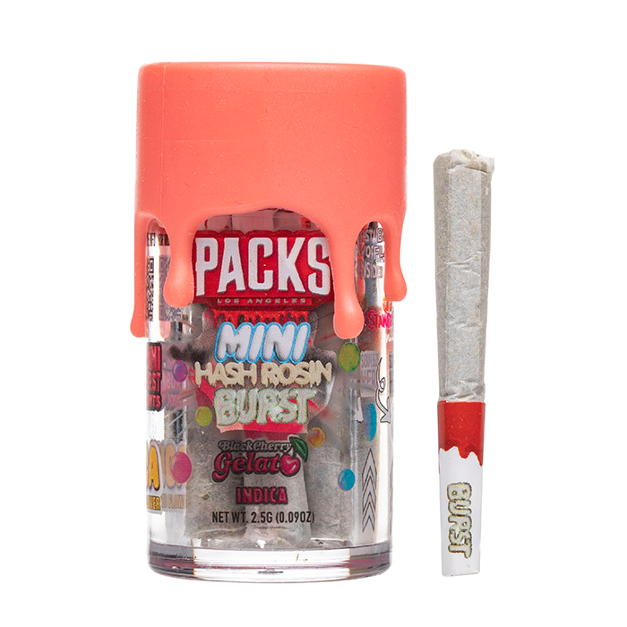 Packwoods Mini Hash Rosin Burst THC-A Pre Rolls 2.5G Packwoods Mini Hash Rosin Burst THC-A Pre Rolls 2.5G