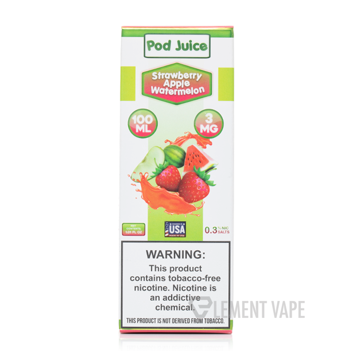 Strawberry Apple Watermelon - Pod Juice E-Liquid - 100mL - $13.99