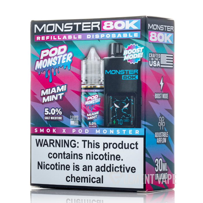 Pod Monster x Smok Monster 80K Refillable Disposable - $16.99