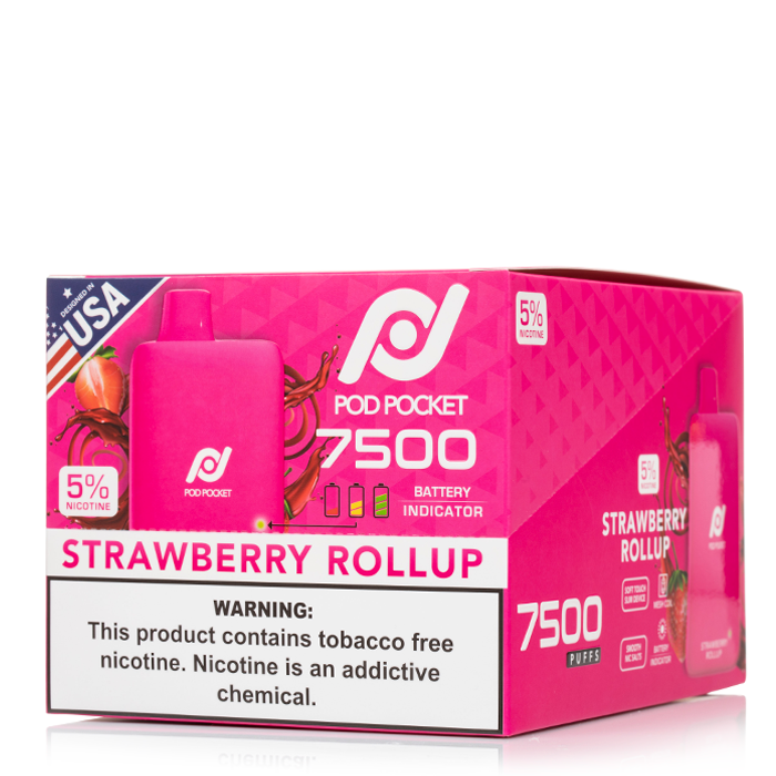 Pod Pocket Strawberry Pod Pocket 7500 Menthol Disposable $19.99 Tropical  Paradise Australia