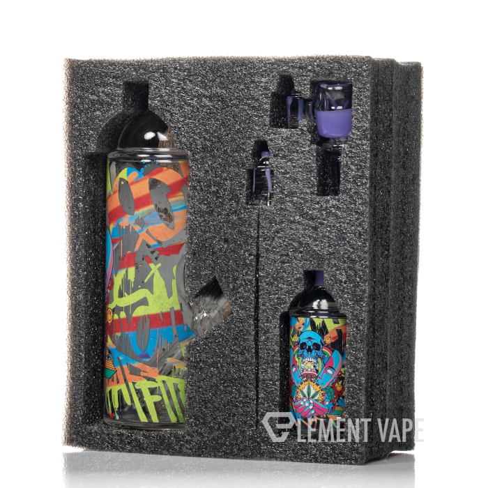Pulsar 7.5" Graffiti Series Spray Paint Glass Waterpipe Set - $47.99