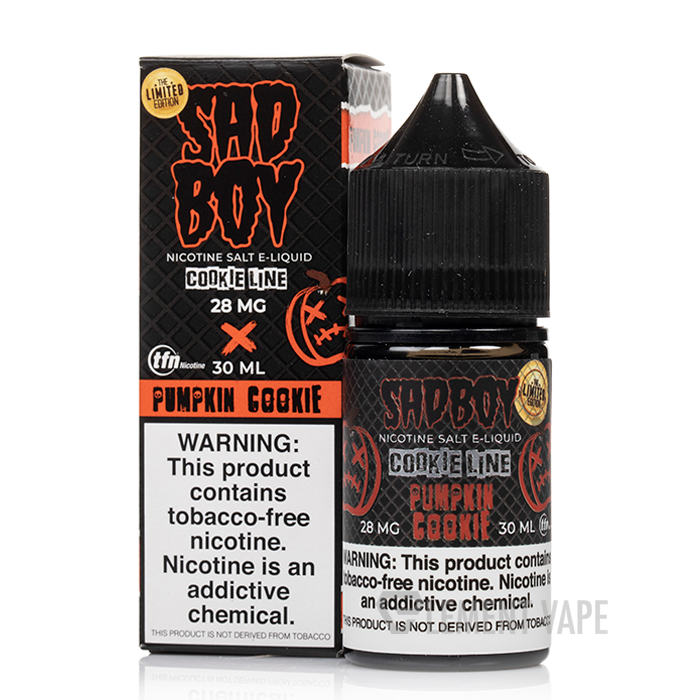 sad boy vape juice salt nic Pumpkin Cookie - Sadboy Salts - 30mL