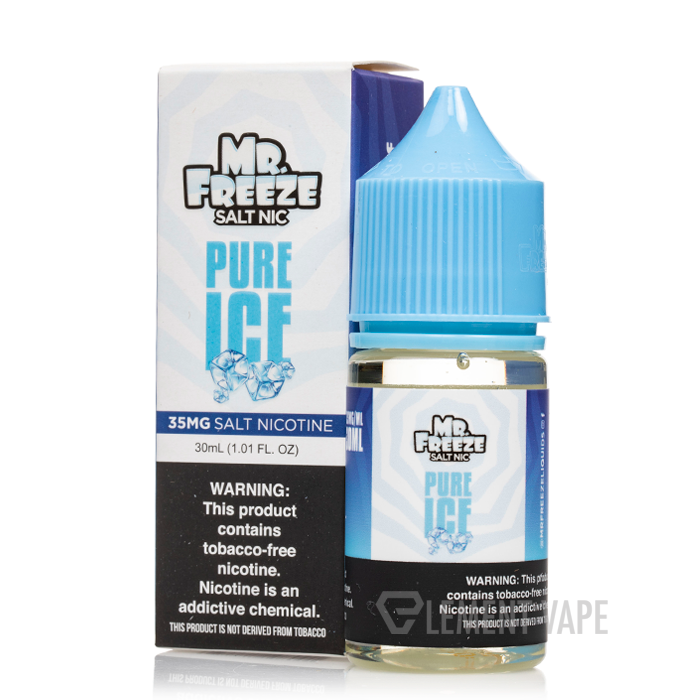 Pure ice vape flavor, glacial cold hit, zero flavor cold vape, Pod Salt Pure Ice - Pure Ice - Mr Freeze Salts - 30mL $9.99