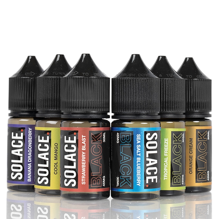solace vape juice BLACK SALT COMBO Pack - 6 Flavors | 180mL Flavor:Purple Mint prefilled pod kit Tobacco Breeze PRO 2000