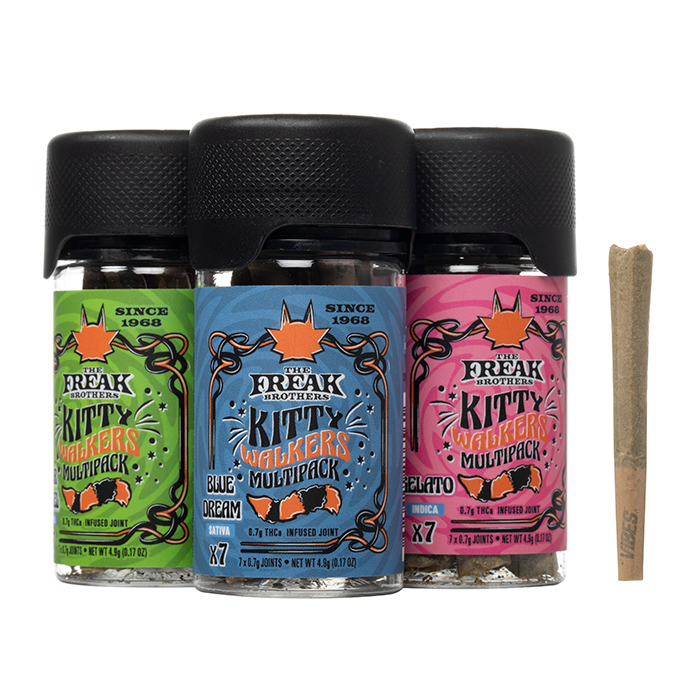 The Freak Brothers THCA Kitty Walkers Prerolls 4.9G $17.99