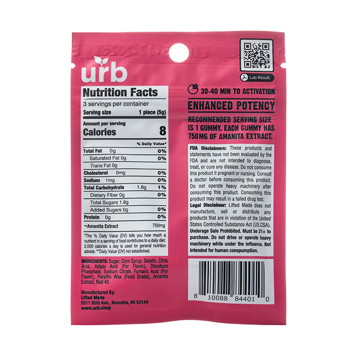 URB Amanita Magic Mushroom Gummies 2250mg